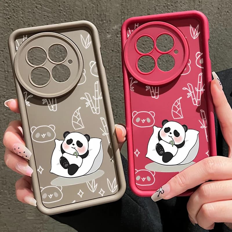 Cute Pandas Pattern TPU Case For OnePlus 13T 13R 12R 13 12 11R ACE 5 3 2 Shockproof Soft Silicone Phone Cover For OnePlus 13R 13