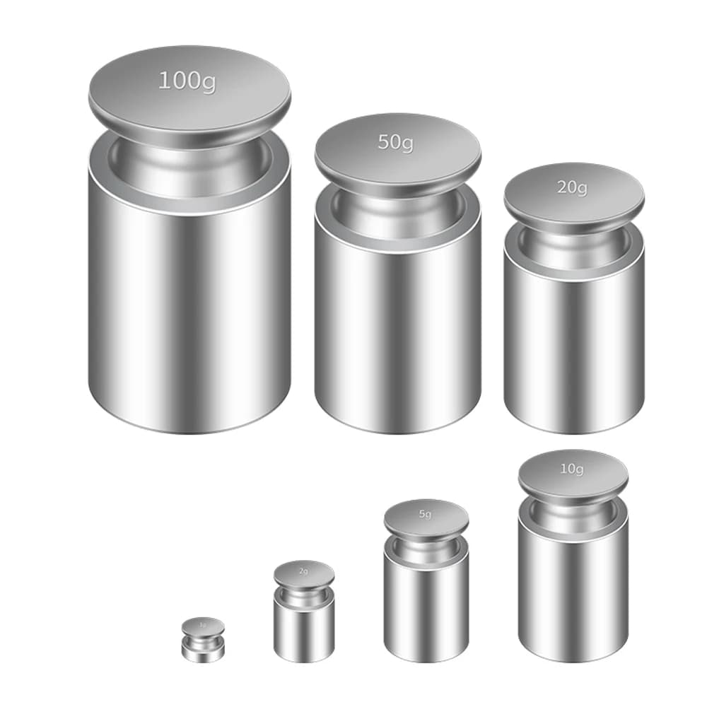 1/5Pcs grams Accurate calibration set Chrome scale weight set for home kitchen utensils 1g 2g 5g 10g 20g 50g 100g