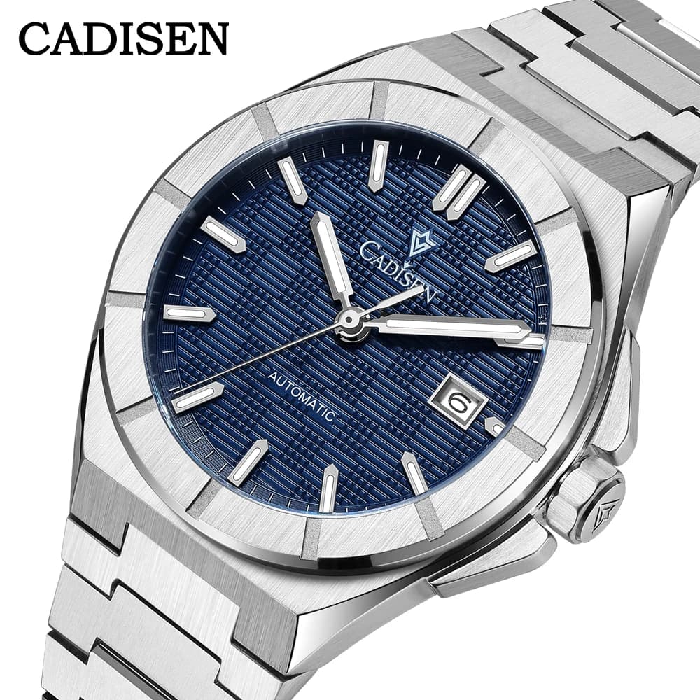 CADISEN New Men's Watches Business Automatic Men's Watch Japan Mechanical 40MM AR Sapphire 100M Waterproof Dust Watch