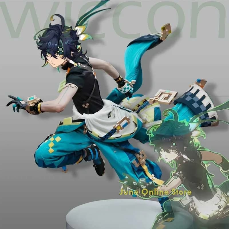 Genshin Impact Kinich Cosplay Costume Wig Turnfire Hunt Uniform Earring Sticker Props Huitztlan Natlan Halloween Party Women Men