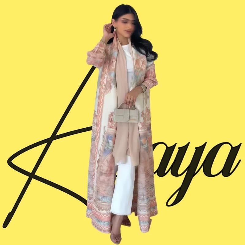 Miyake Folded Abaya Printed Collection Foldable Sleeved Dress Women's Long Sleeves 2024 New Winter Design Original Fashion Cardigan Coat