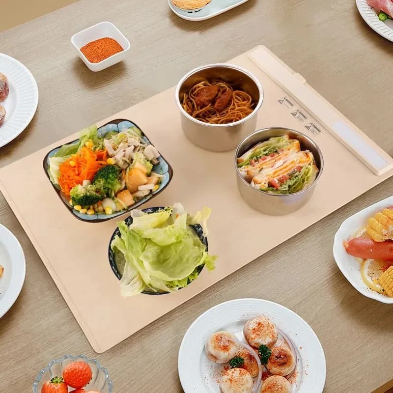 Folding Silicone Vegetable Warming Board Household Constant Temperature Heating Cutting Hot Milk Food Meal Heating Pad Artifact