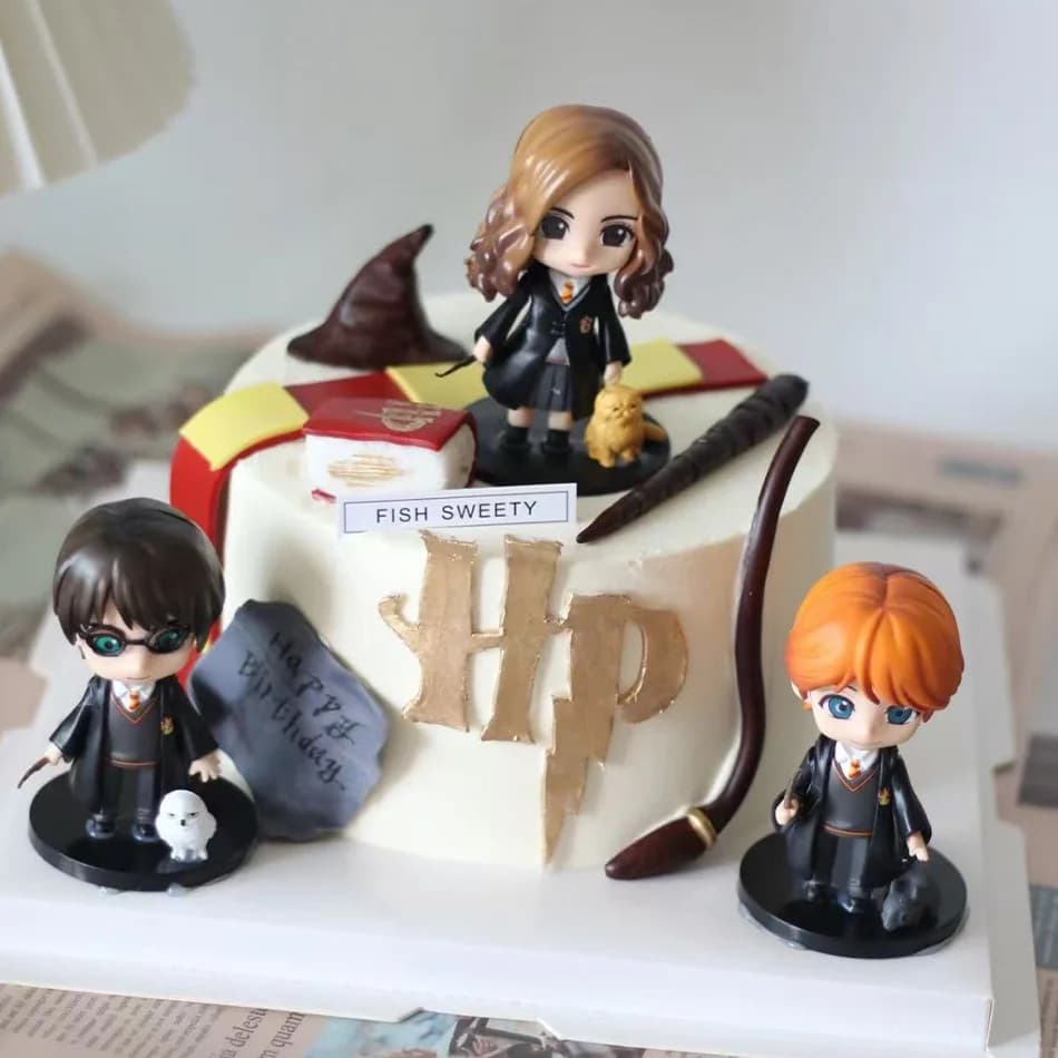 Set di 3/10 Pezzi Harry Q Style, Statuette in PVC di Harry Potter, Hermione, Ron, Hedwig, Decorazioni per Torte, Modellini Auto, Bambole, Regalo, Collezione Giocattoli