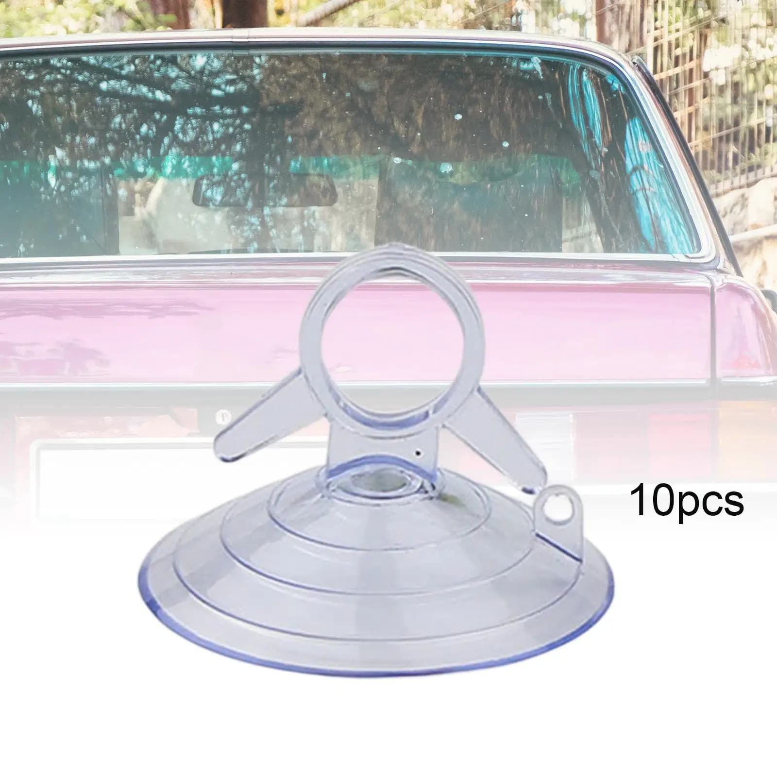 Small Suction Cup Hooks for Glass Window Transparent PVC Sucker Pads Car Windshield Sun Shade Mount Holder for Kitchen Bathroom