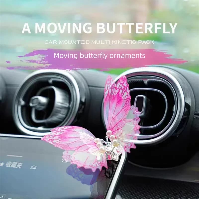 Ball Clips for Car Decorations with Butterfly moving for vent Deodorant for healing environments in Chinese style Creative decoration for automotive interior