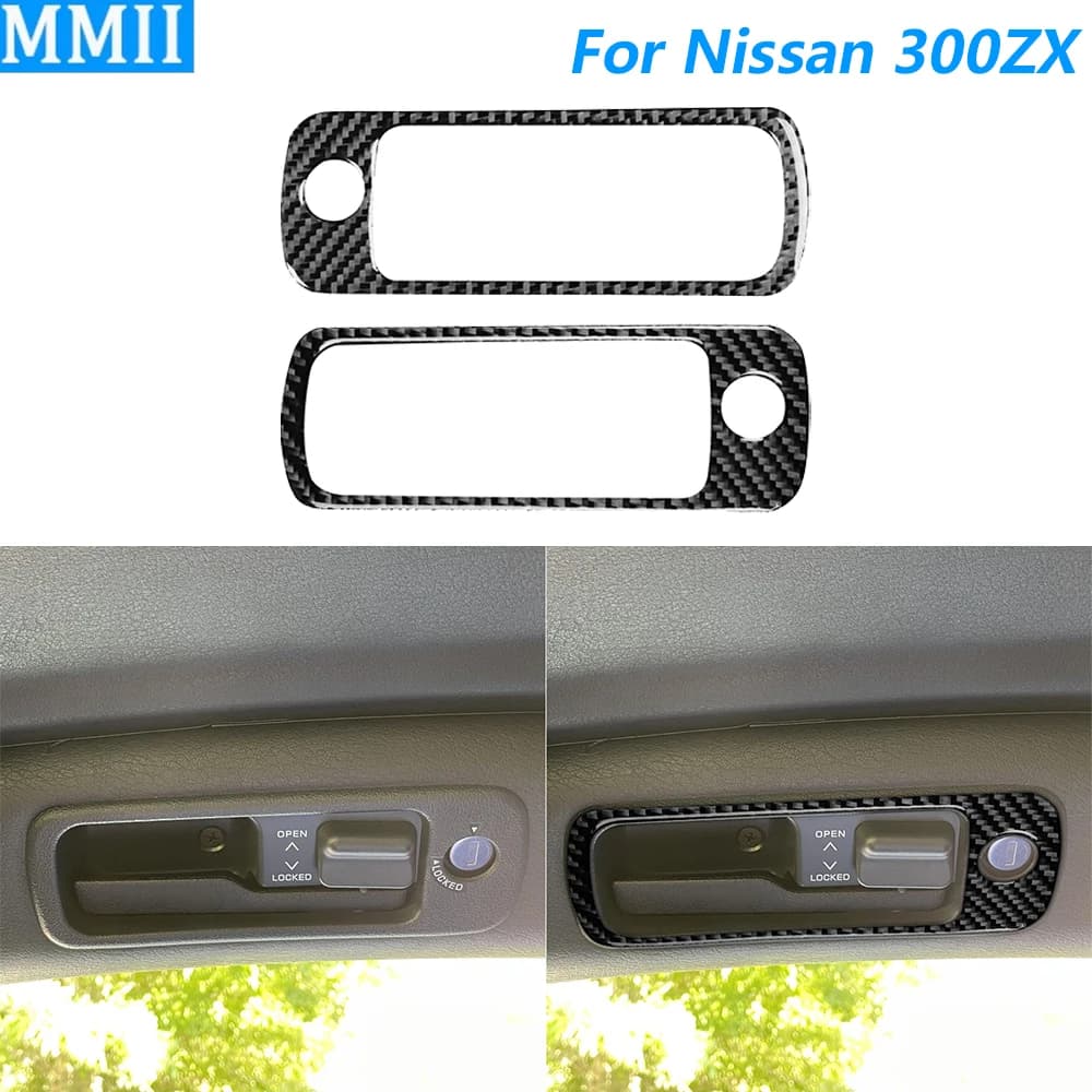 Per Nissan 300ZX Z32 1989-1997, Copertura in Fibra di Carbonio per Pannello Interruttori Maniglia Tetto, Accessori Auto, Decorazione Adesiva