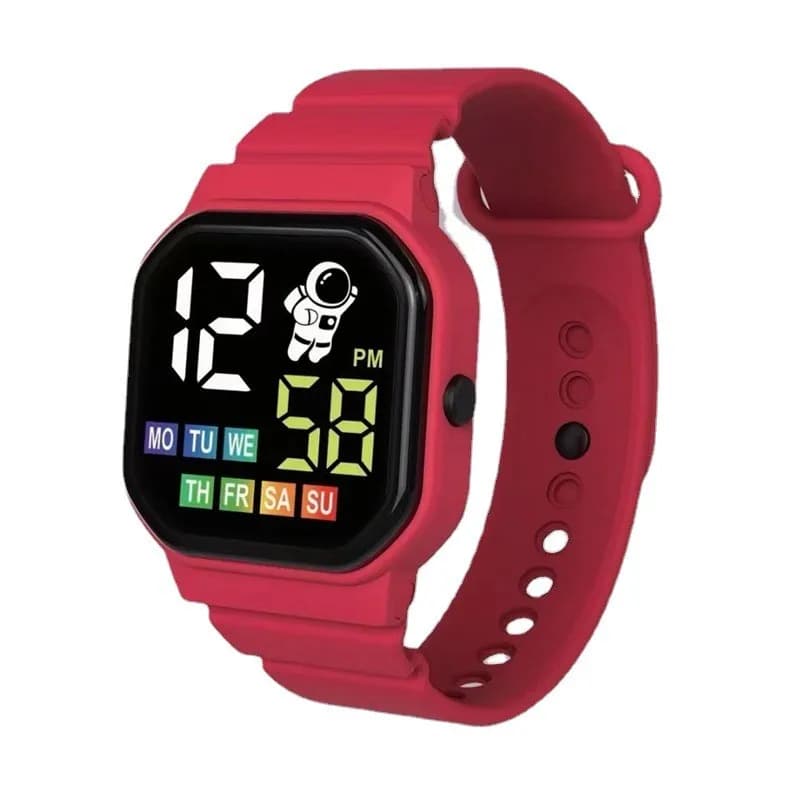 Kids Smart Electronic Watch Weekly Display LED Numbers Suitable for outdoor use Silicone Strap Waterproof Kids Gift