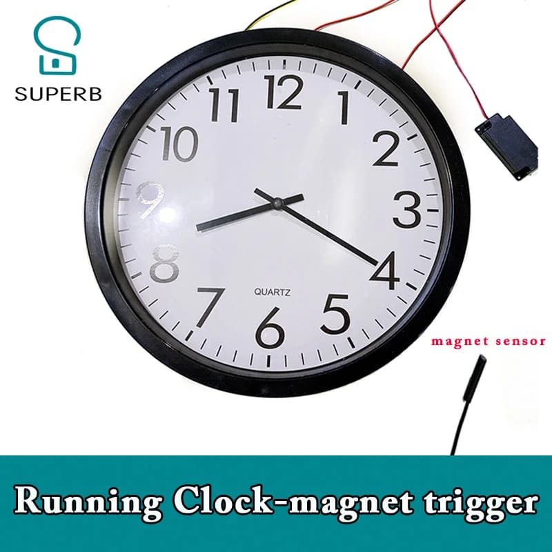 Escape room clock prop 2024 new prop real life room escape running clock show time password by magnet sensor adventure game prop