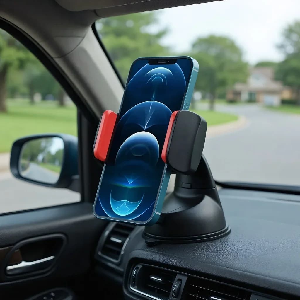 Supporto Universale per Telefono da Auto con Ventosa in Silicone, Supporto per Navigazione da Cruscotto con Braccio Estensibile, Montaggio Multifunzione