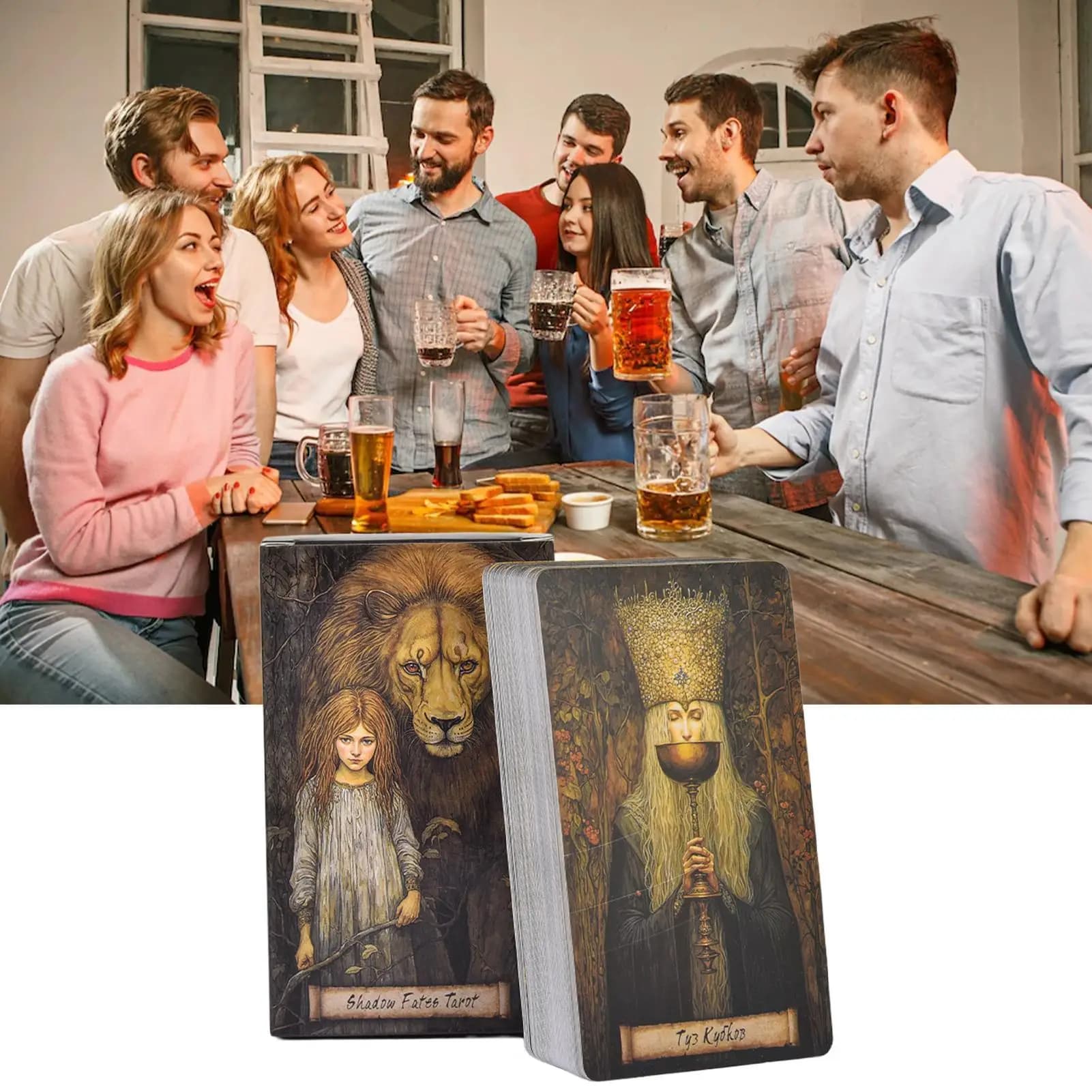 Nuovo Mazzo di Carte dei Tarocchi per Giochi in Famiglia, Carte per Previsioni e Divinazione, Gioco da Tavolo, Giochi per le Feste, Regali di Natale e Capodanno