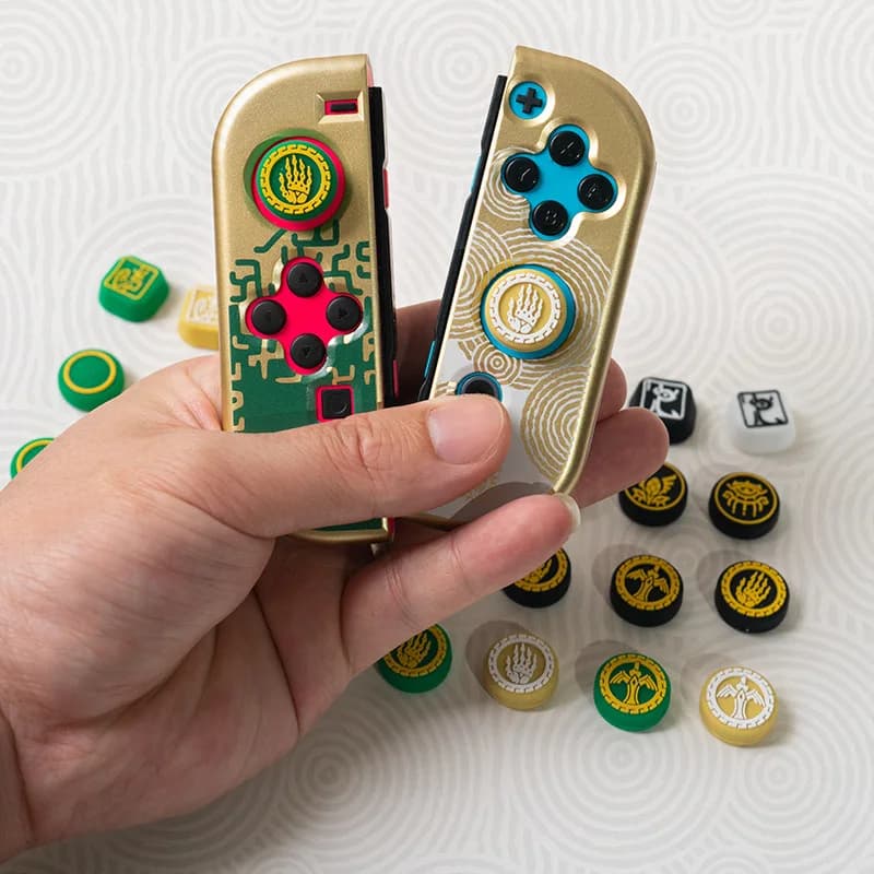 Manopole per il pollice per Nintendo Switch oled Kingdom of Zelda Tears Tema Cappello da bilanciere oled/lite Cappello da bilanciere in silicone Tappi per bottoni Interruttore