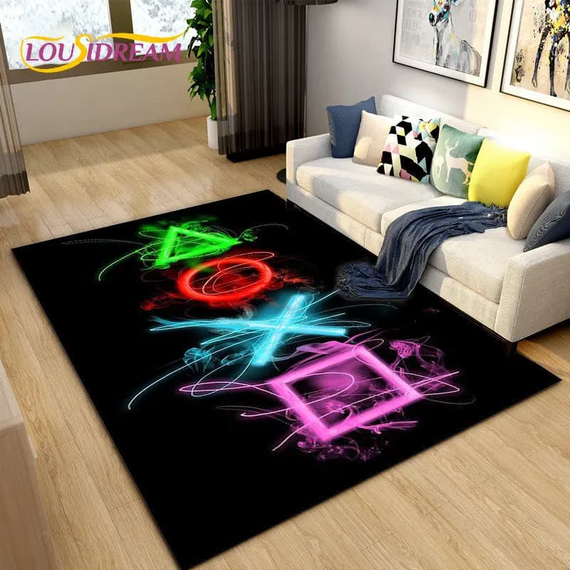 Cartoon Gamer Game Controller Area large carpet, carpet for living room bedroom sofa decoration zerbino, children play anti-slip mat