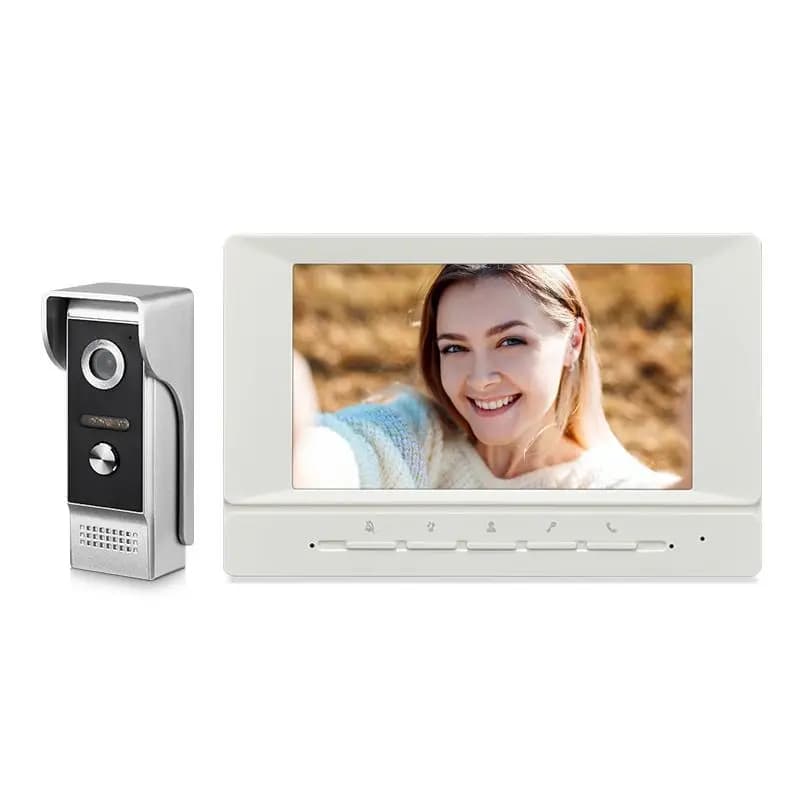 Monitor TFT da 7 pollici 4 videocitofono citofono cablato XSL V7022T-M4 visione notturna IR telecamera per porta spioncino grandangolare