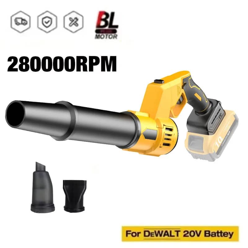 Brushless Electric Air Blower Leaf Trubon Fan Handheld 2in1 Super Strong Jet Blower Vacuum Cleaner for Dewalt 20V Battery