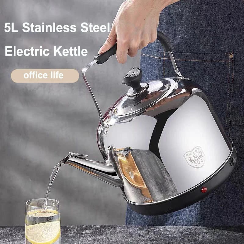 5 Liters Large Capacity 304 Stainless Steel Electric Kettle Automatic Shutdown Electric Kettle Teapot for Home Use