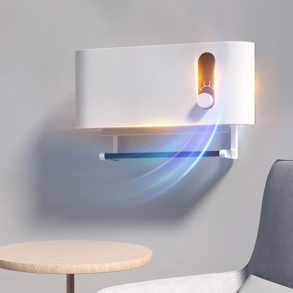 Riscaldatore Elettrico da Parete 2000W, Ventilatore Riscaldante e Raffreddante, Impermeabile per Bagno, con Telecomando e Timer