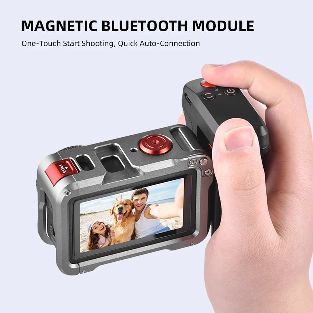 Bluetooth Street Photography Handle with Quick Magnetic Hook for DJI OSMO ACTION 6/4/5PRO, Action Cam Accessories