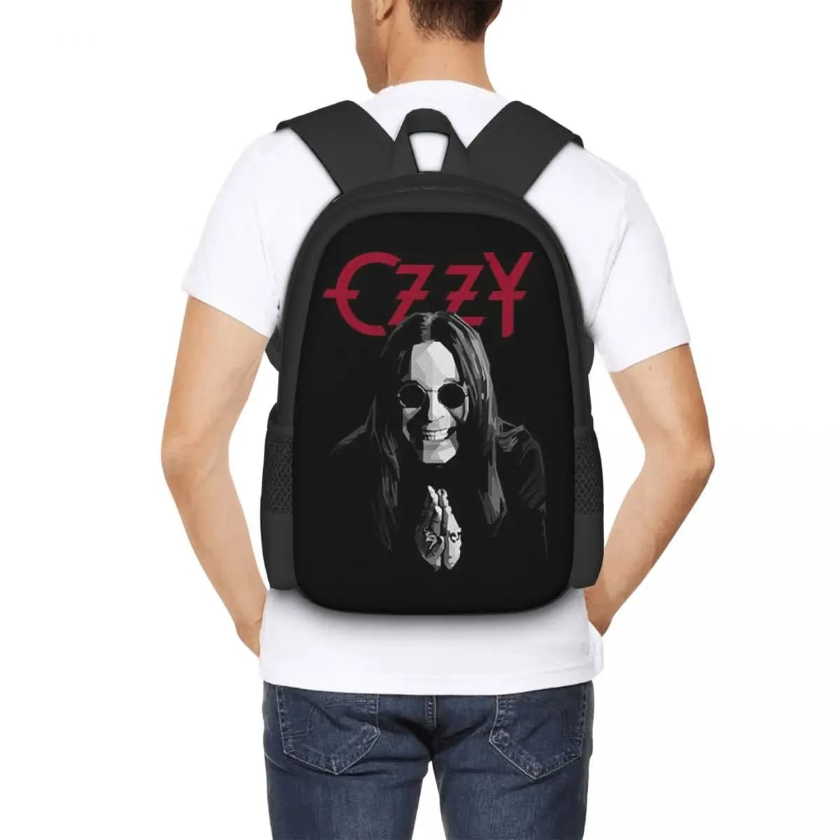 Ozzy Osbourne British Heavy Metal Rock Music Singer Student Backpack School Bag Hiking Travel Daypack for Bookbag Shoulder Bags