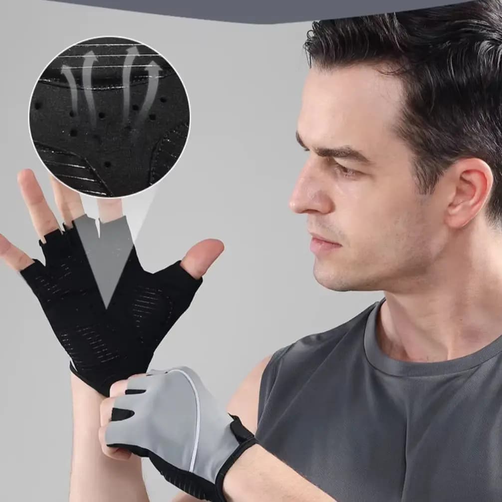 Cycling Bike Gloves Half Finger Shockproof Breathable MTB Mountain Bicycle Sports Gloves Men Women Cycling Short Gloves