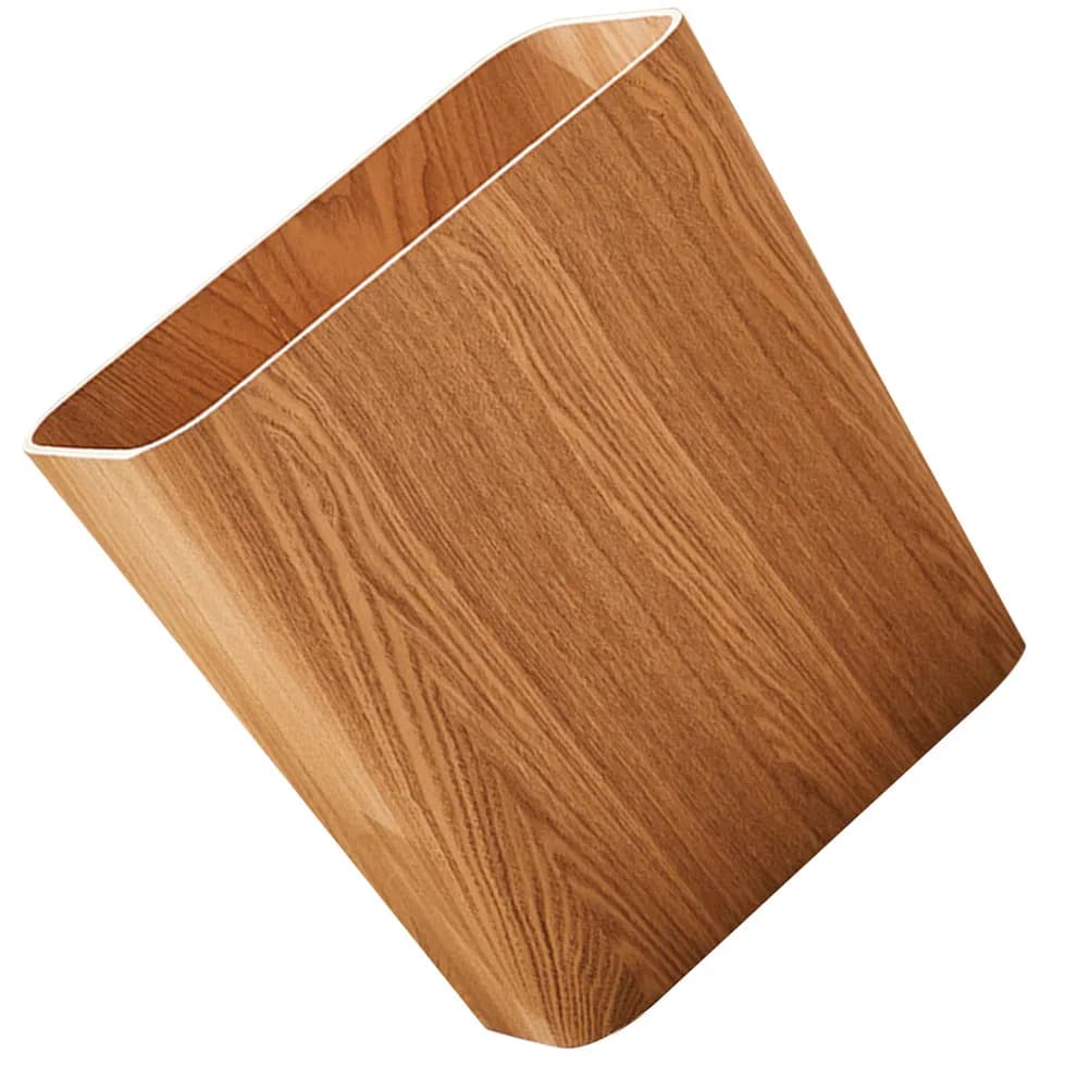 Elegante Cestino in Legno, Contenitore Funzionale per Rifiuti, per Casa, Ufficio, Cucina, Organizzatore da Scrivania, Soluzione Anti-Disordine