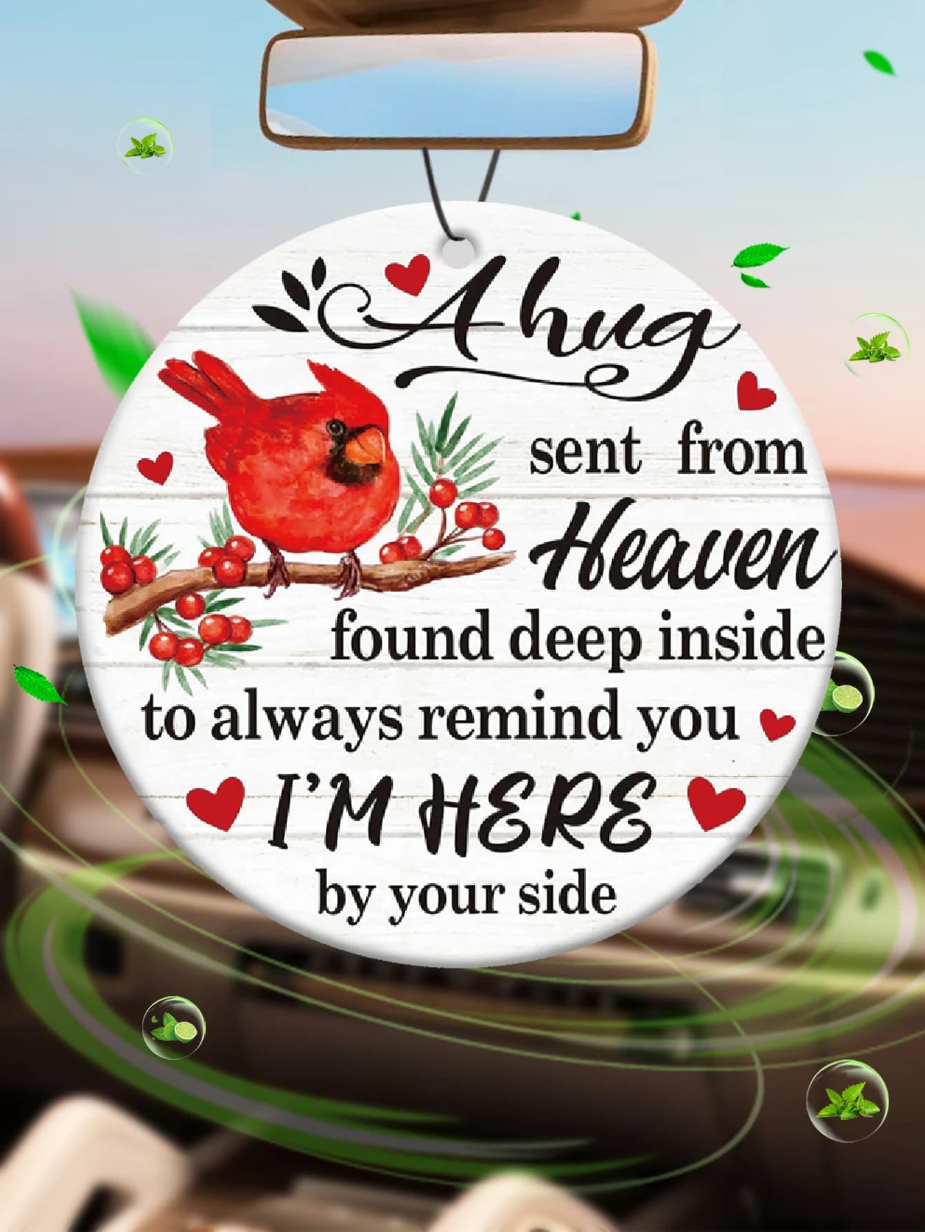 Angel-shaped ornament in memory of lost mother - perfect gift for Mother's Day and Christmas, perfume for long-lasting car.