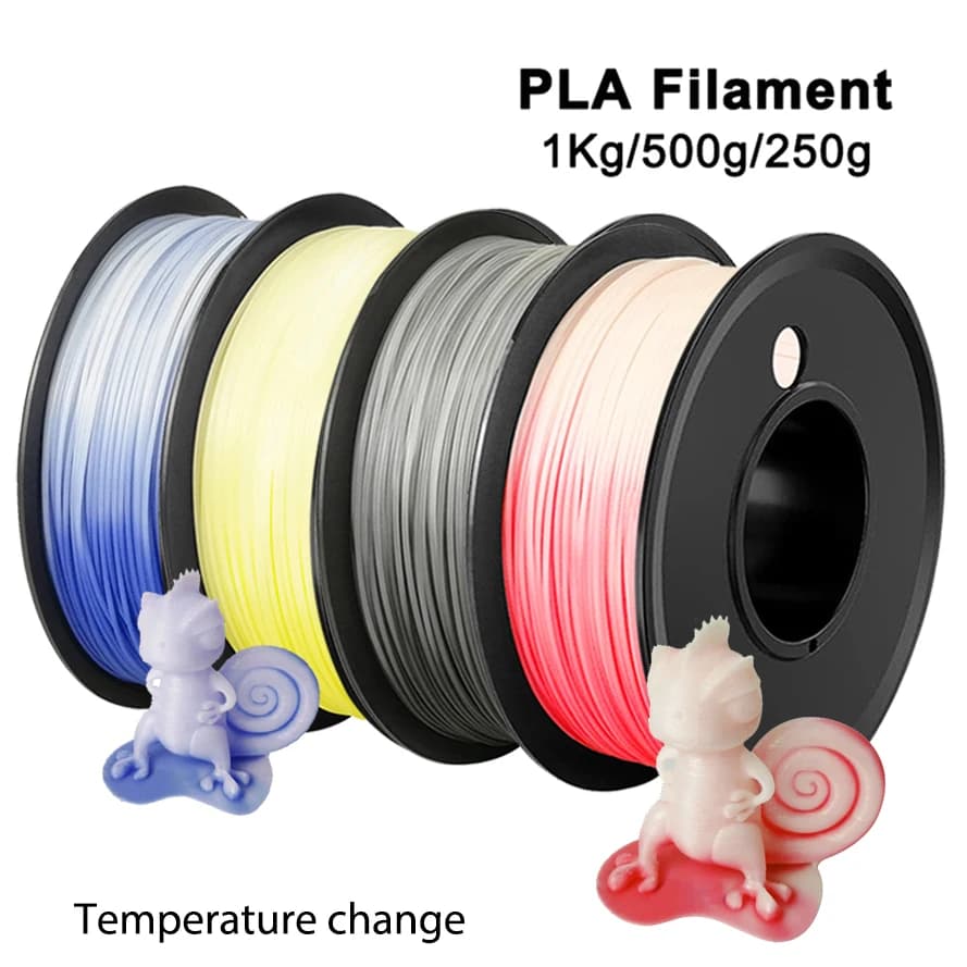 250g 500g 1Kg 3D Printer Filament 1,75mm PLA White Red Change Color with Temperature 3D Printing Sublimation Pla Material