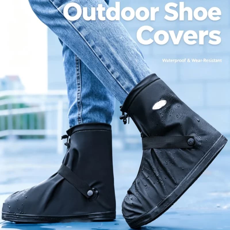 Reusable Rainproof Overshoes Boots Pants Shoes Cover Protectors Cycling Hiking Waterproof Anti-Slip Rain Snow Sand Boot Covers