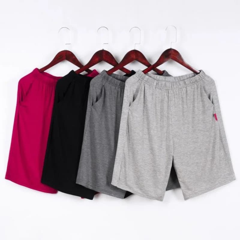 Men's Home Shorts High Elastic Middle-Aged Comfortable Five Pants Outer Wear Loose Sports Casual Cropped Pants