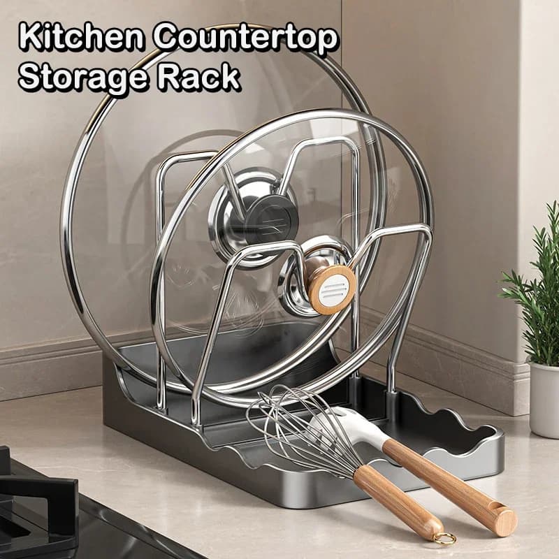 Pot Lid Rack Cutting Board Placement Rack Kitchen Spatula Holder Storage Rack Cutting Board Rack Pot Lid Artifact