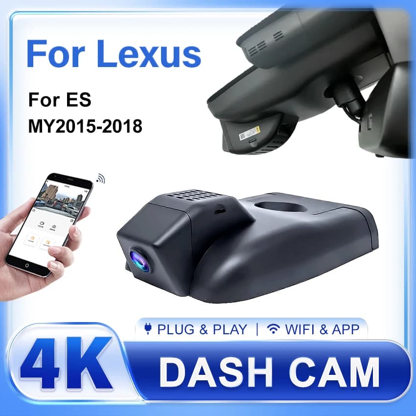 Car DVR For Lexus ES ES350 ES240 ES300 ES330 ES250 ES300H 2016 2017 2018 Plug and play Car Camera 4K Dash Cam Driving Recorder