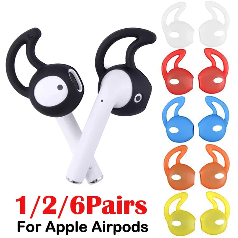Custodia per auricolari in silicone per Airpods In-ear antiscivolo Earpods Eartip Cap Custodia protettiva Auricolari con gancio per l'orecchio per Airpods
