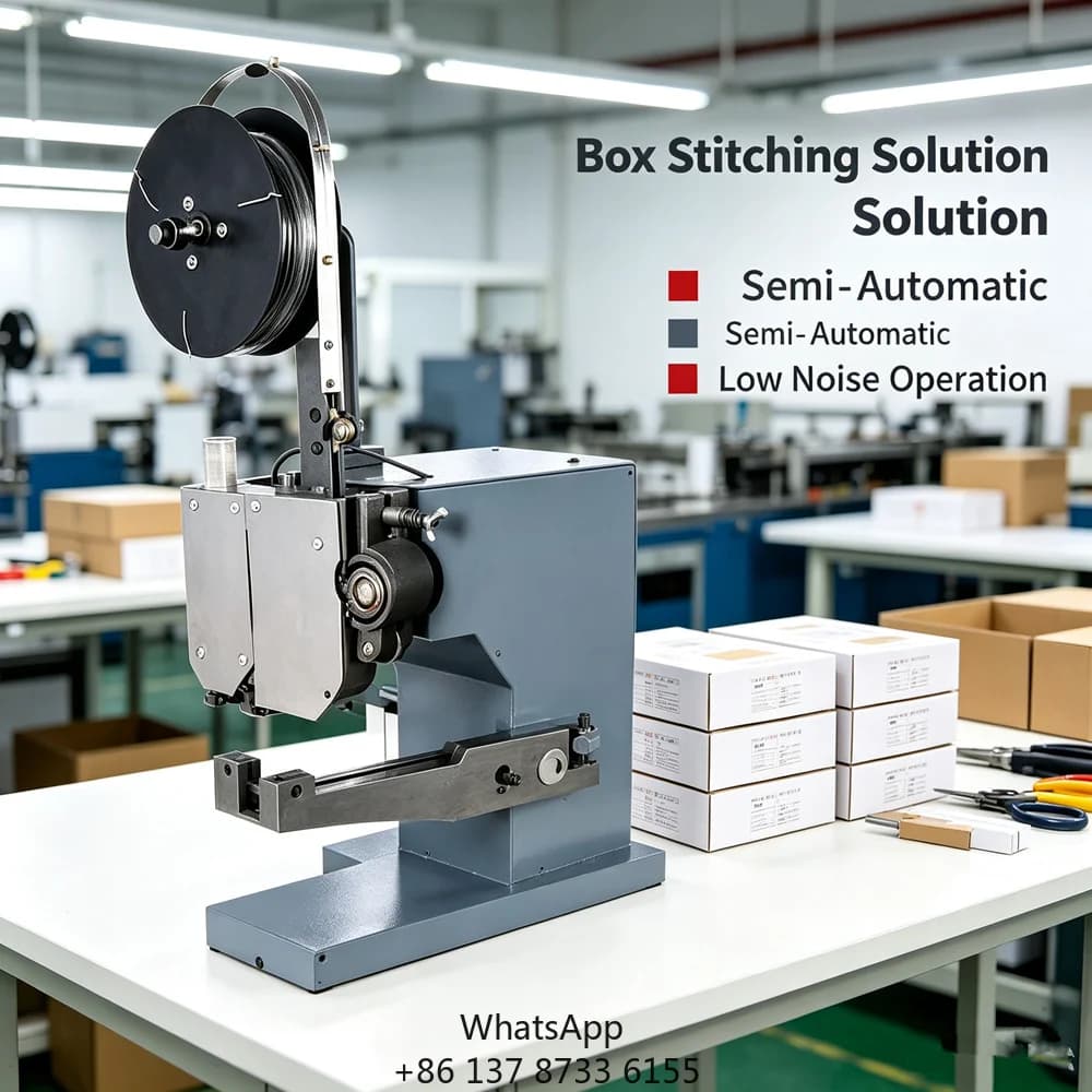 Automatic Wire Box Stitching Machine Desktop Carton Wire Stapler Stitcher Wire Stapling Machine For Paper Box Packaging