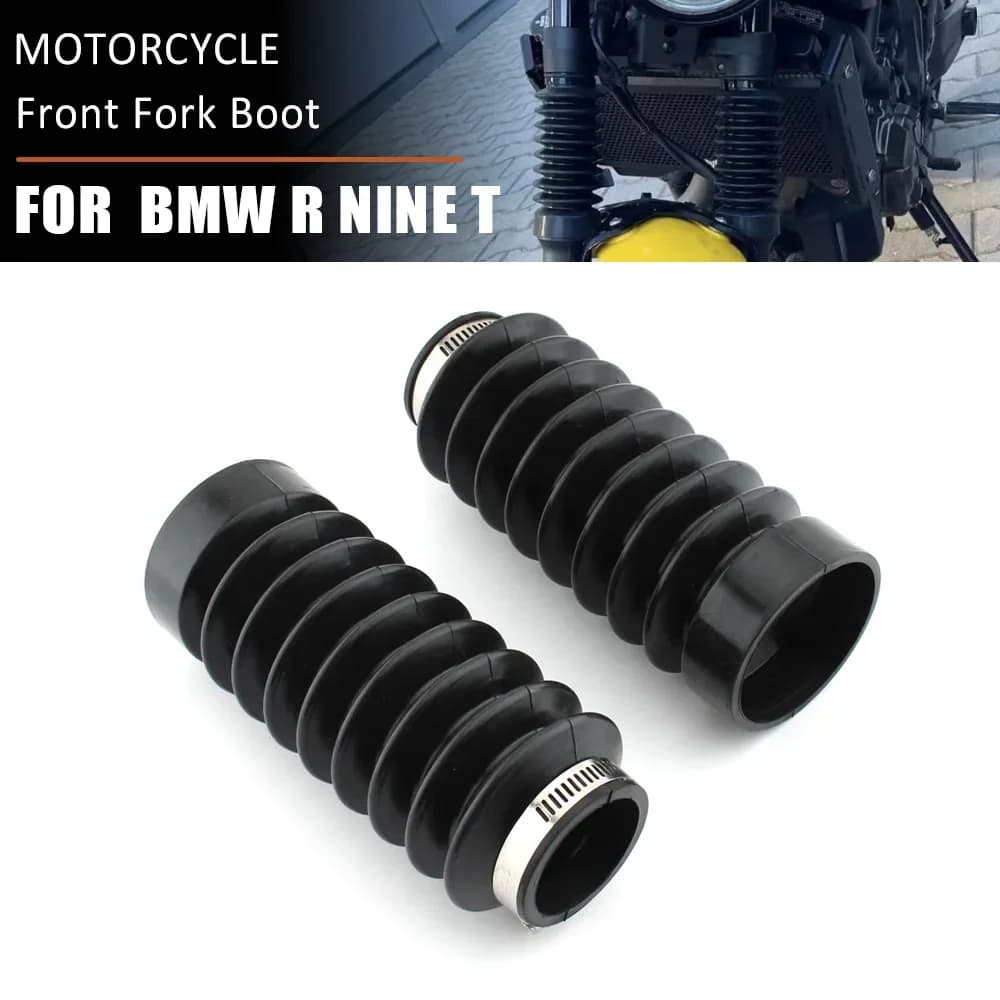 2 pz Moto Forcella Anteriore Copertura Ghette Gators Stivali Shock Protector Parapolvere In Gomma Per BMW R Nine T NineT 2017-2025