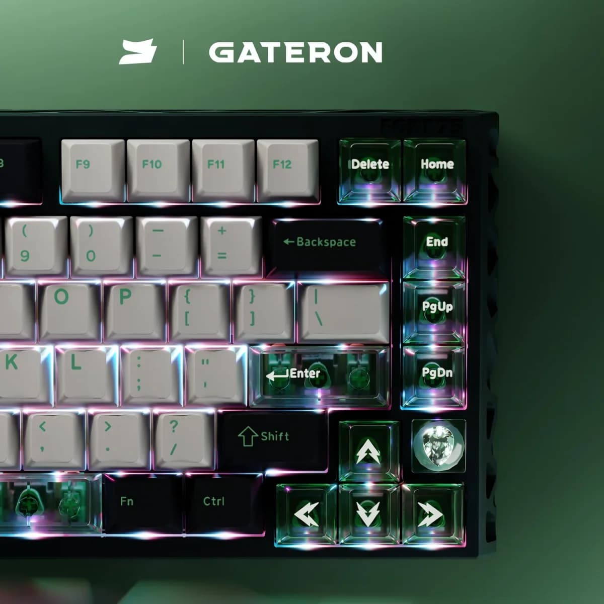GATERON FORT75 Keyboard Set, Custom GT75 PCB Inside, Magnetic Jade Delta switch, Flagship Nano Waterproof For Gaming Keyboard