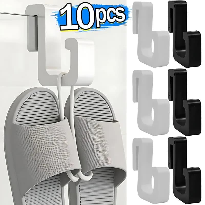 Gancio per porta doccia senza foratura 10/1x per porta in vetro, stampa 3D, appendiabiti da bagno in plastica resistente per vestiti, asciugamani, organizer domestico