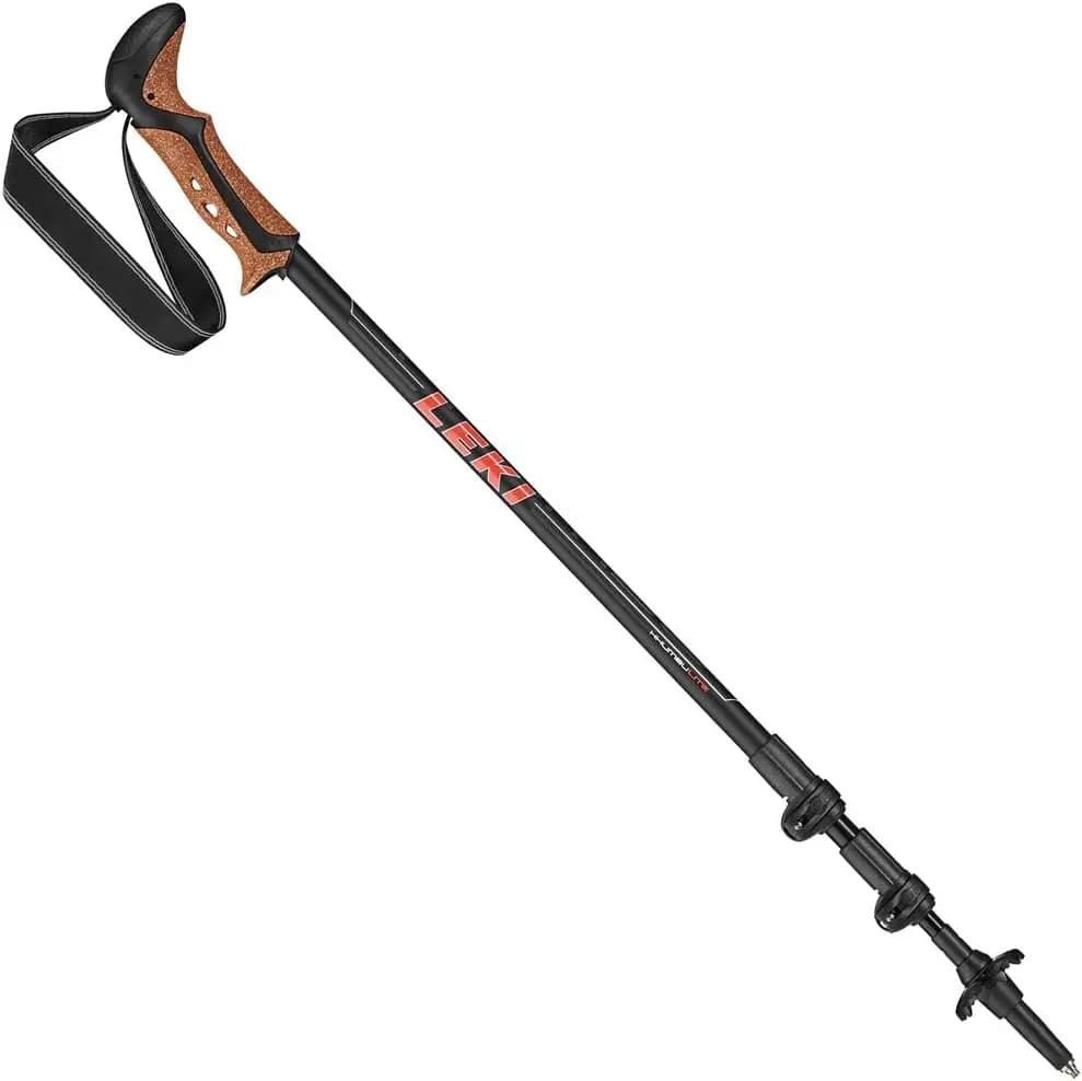 Lightweight and Adjustable Trekking Sticks for Open Excursions and Adventures - Black/Red
