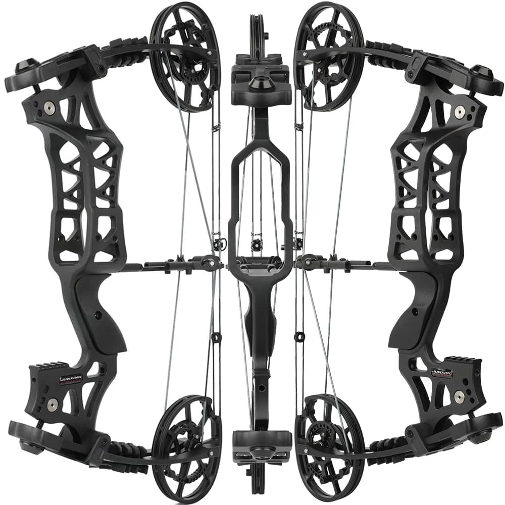 Tiro con l'arco 40-70 libbre Arco composto regolabile Set a doppio uso 20 '' Asse-asse Let-Off 80% per tiro Pratica Caccia Accessori