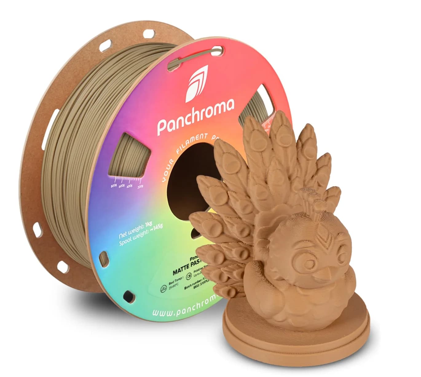 Filament PLA Opaco Polymaker Panchroma, Color Pastel Opaco 1.75mm 1kg for 3D Printing, Compatible with Most 3D Printers FDM, 1kg Coil
