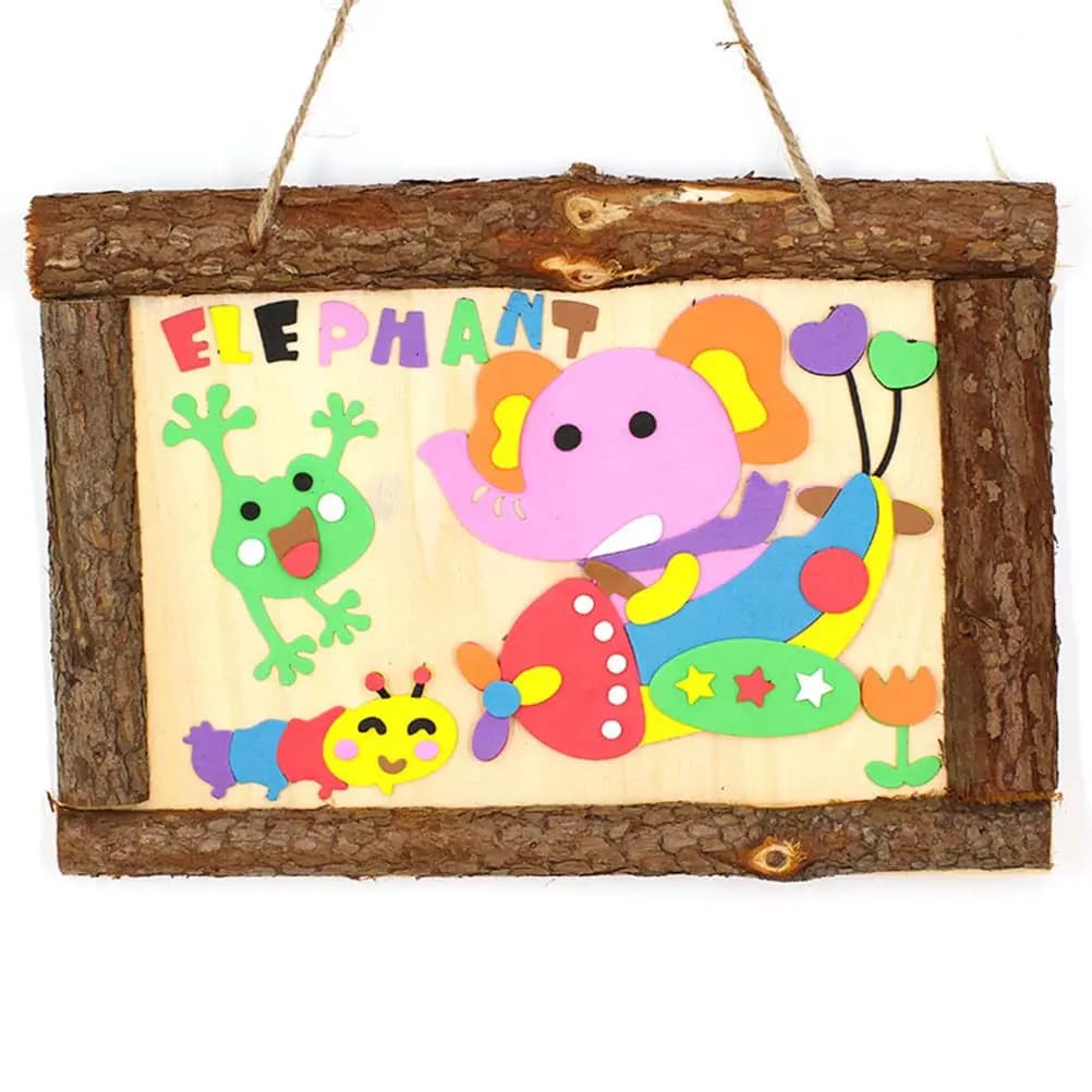Set of 2 Frames in Premium Natural Wood for Creative Artistic Decorations, Photo Frames Handmade for Living Room