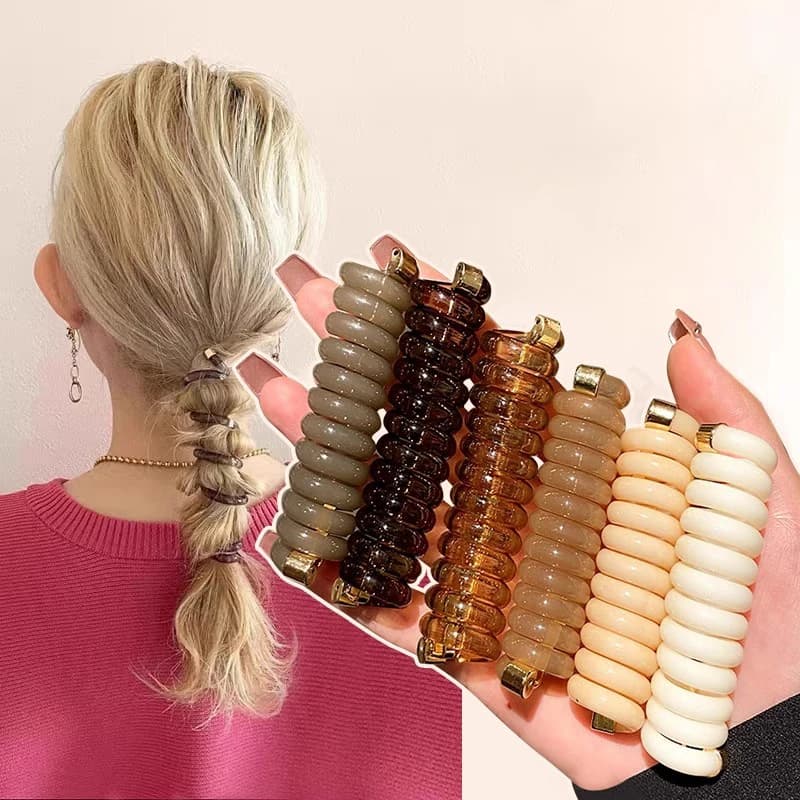 Fasce elastiche per capelli coda di cavallo Fascette per capelli in gomma Fascio Scrunchies Filo telefonico Accessori per capelli Fasce per capelli moda Fascia per donna