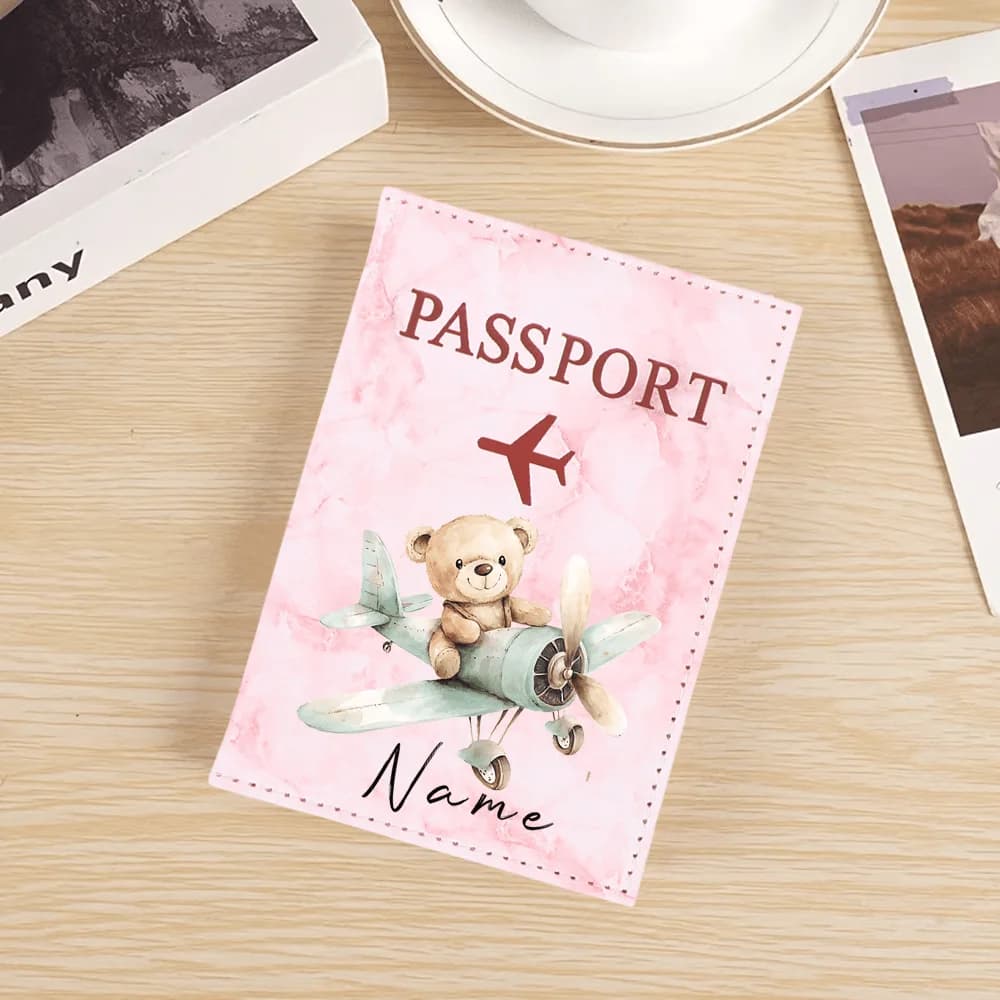 [Custom Name Passport Holder] Personalized Passport Wallet | Custom Name, Elegant Text Design, Foldable Lightweight