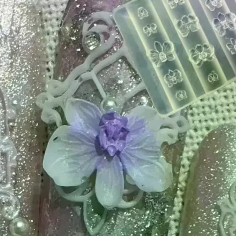 Stampo in Silicone 3D per Unghie a Forma di Fiore di Phalaenopsis, Design Fai-da-Te con Orchidea e Farfalla, Template per Manicure, Strumenti per Nail Art