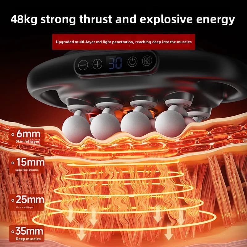 8 Heads Electric Massage Gun, Massage Background Fabrics for Muscle Relaxation and Lifting from Pain, Portable with Multipli Accessories