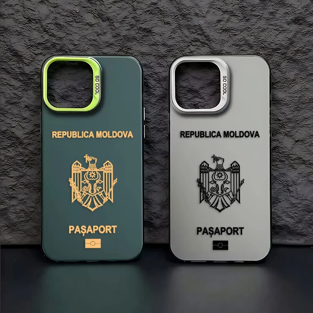 Moldova Passport Phone Case For iPhone 16 15 14 13 12 11 mini Pro Max X XR XSMAX 8 7 Plus Anti Fall Matte Back Cover