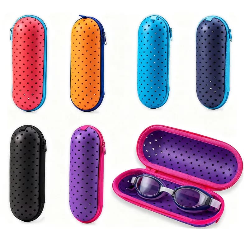 1PC EVA Swimwear Storage box Soft and breathable case for sunglasses Reading glasses Students Sports use
