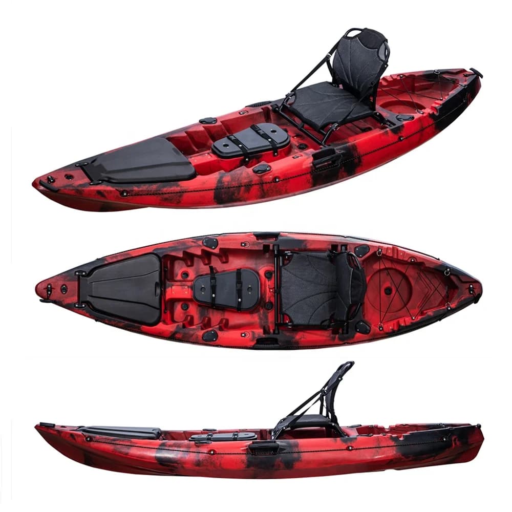 Kayak da Surf e Pesca LSF Aggiornato in LDPE per Una Persona, con Azionamento a Pagaia o Motore, Ampio Vano Portaoggetti, per Uso Personale o Noleggio