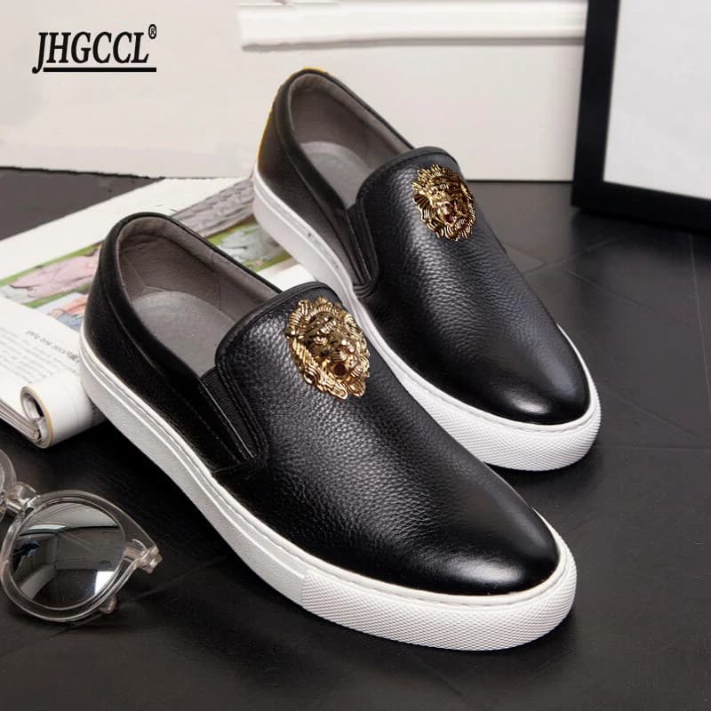 Scarpe da uomo casual di marca firmate di lusso sneaker in pelle di vacchetta scarpe da uomo in pelle scarpe da skateboard bianche A16