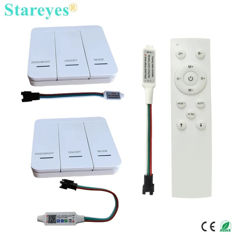 Telecomando Pixel Pannel RF Bluetooth SPI per WS2811 Acqua corrente bianca calda monocolore con striscia LED IC digitale