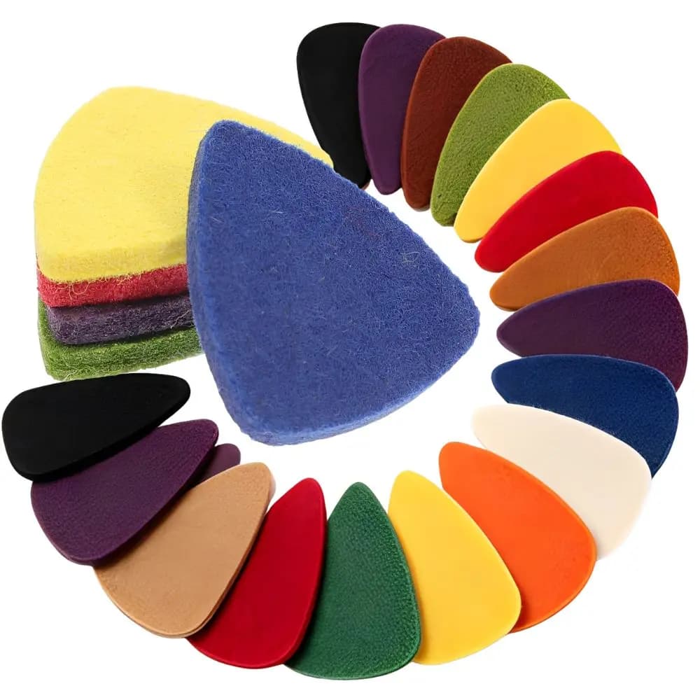 6/12/20pcs Random Color Felt Guitar Picks Soft Plectrums for Ukulele String Instrument Accessory YMY