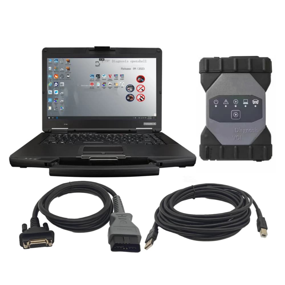 Il miglior MB Star C6 con supporto per laptop CF54 DOIP wifi Multiplexer VCI con software SSD V2023.09 per strumento di diagnosi per auto camion